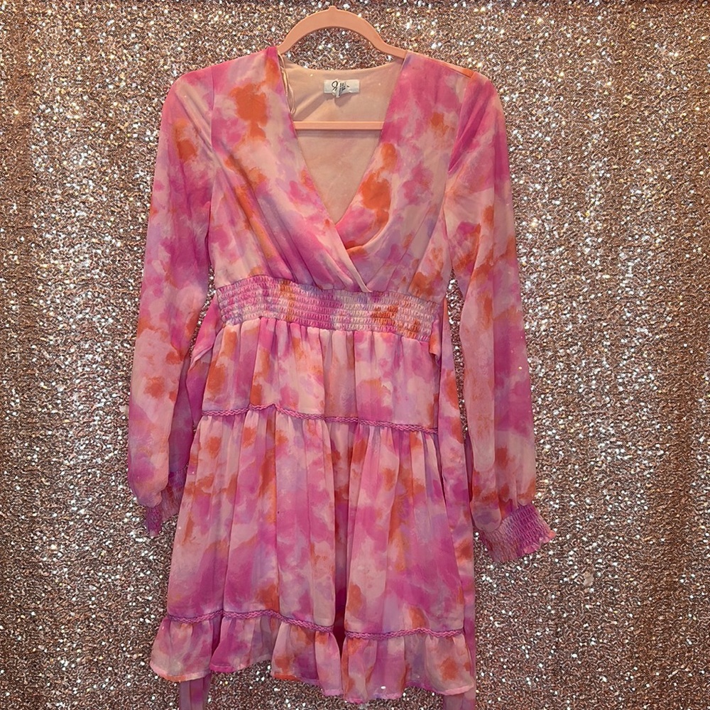 Pink multi-color Spring Dress